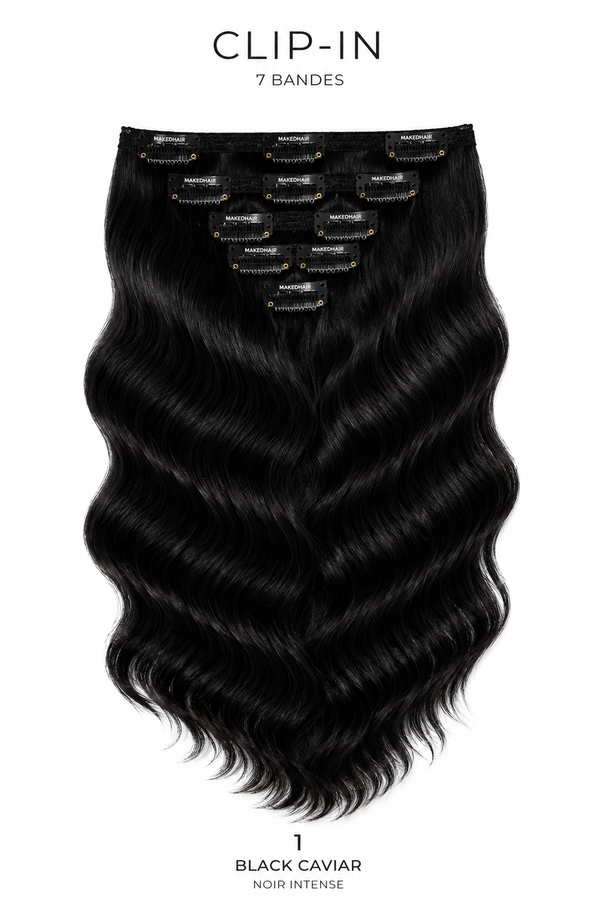 CLIP IN - BLACK CAVIAR 60"