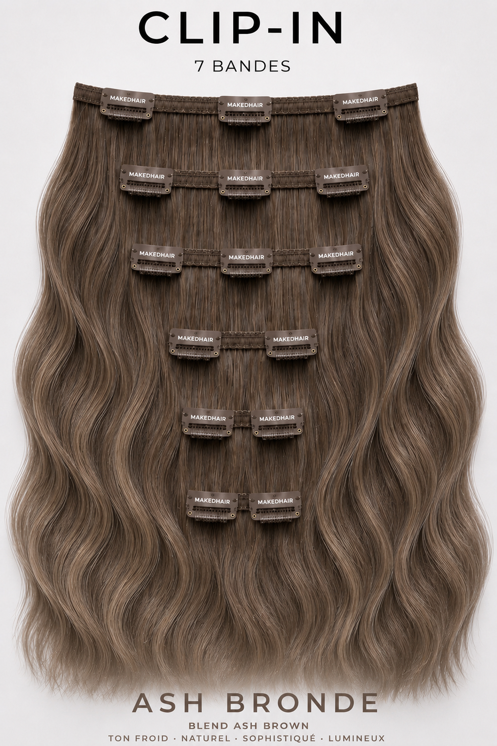 CLIPS IN - ASH BRONDE 60"