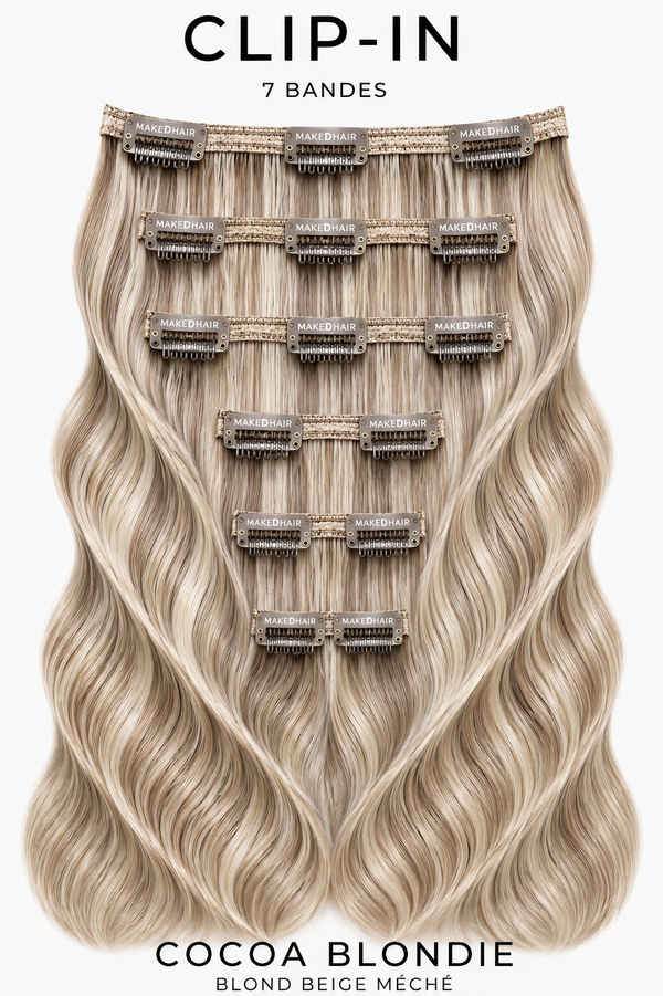 CLIP IN - COCOA BLONDIE 60"