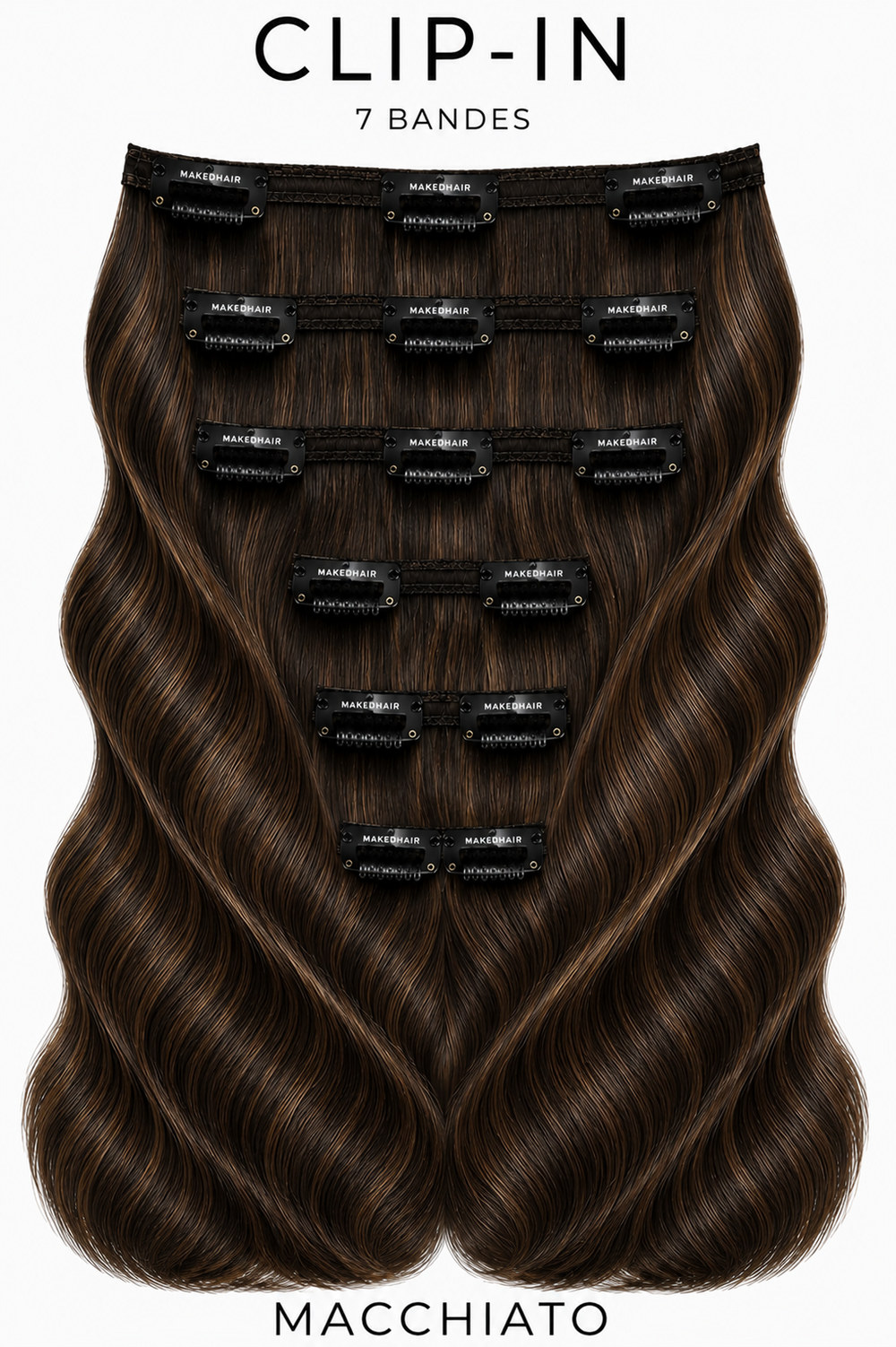 CLIP IN - MACCHIATO 60"
